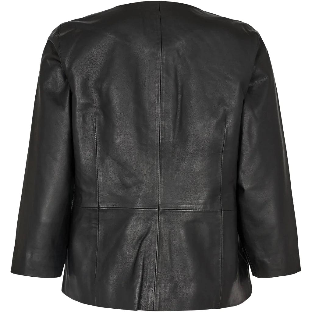 Quarter sleeve hot sale leather jacket