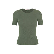 Load image into Gallery viewer, A-VIEW Rib Knit Short Sleeve Top